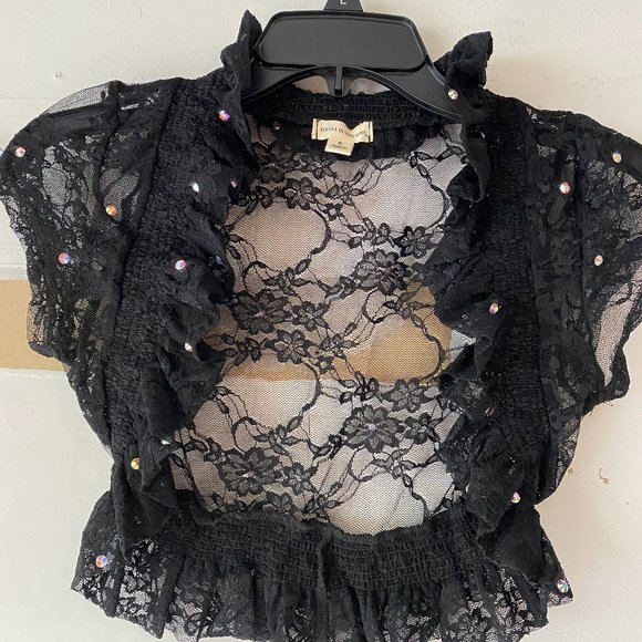 Black Lace Shawl/Cover – Size Small - Picture 1 of 4